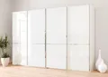 Musterring Schwebetürenschrank Imola W inkl. Einlegeböden und Kleiderstangen, mit Glastüren und Aufleistungen