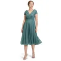 Vera Mont Cocktailkleid Damen im Glitzer-Look Stoff grün XXL (48)