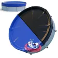 Arebos® Poolabdeckung rund Ø610 cm | 2-in-1 Poolplane aus 200g/m² PE Material | Sommer & Winter Abdeckung für Schwimmbecken | Solarplane Pool Plane | geeignet für Pools mit Ø 500-550 cm