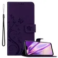Cadorabo Hülle für Huawei Y9 2019 Schutz Hülle in Lila Schutzhülle Handy Hülle Etui Case Blumen Flower