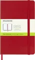 Moleskine Classic Plain Paper Notebook, Hard Cover and Elastic Closure Journal, Color Scarlet Red, Size Medium 11.5 x 18 cm, 208 Pages