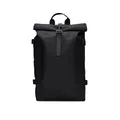 RAINS Rucksack mit Rolltop, wasserdichter Rucksack für Damen und Herren, Schwarz, Large, Modern