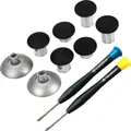 MMOBIEL 8 in 1 Magnetische Metall Thumbsticks Analog Joysticks Tasten Set Grip Schwarz