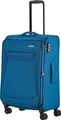 Travelite Chios Reisekoffer M Trolley Koffer 67cm 4 Rad / Rollen Dehnfalte TSA petrol