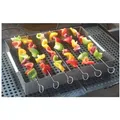 BURI Grillspieß 12x Schaschlik-Aufsatz Edelstahl 34x26cm Schaschlikspieße Küche Hausha