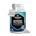 Hydrolysiertes Marinekollagen 2400mg Typ I V und X (60 Tabletten) mit Ovoderm Eierschalenmembran Für Gelenke Knochen Haut Haare Nägel Hohe Bioverfügbarkeit Ohne Magnesiumstearat