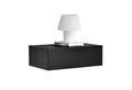 en.casa Nachtschrank »Oslo« Wandboard mit Schublade 46x30x15cm Schwarz Hochglanz