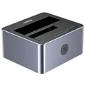 Unitek Dual Bay Staion Clone SATA6G 2.5/3.5; USB-C - Silber