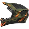 Oneal Backflip Helm Strike Black/Orange/Olive Größe: M - Schwarz