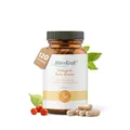 BitterKraft! Hildegards Ruhe-Kräuter 120  Kapseln – mit Bio Ashwaghanda, Rosenwurz-Extrakt, B2, B6 & B12 – inspiriert von Hildegard von Bingen – ohne Zusatzstoffe - 100 % Natur – Made in Germany