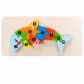 Holzpuzzle Delfin mit Zahlen von 1 bis 10- 3911