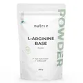 Nutri + L-Arginin Base Pulver 500 g hochdosiert + vegan - pflanzlich durch Fermentation - reines L-Arginine Powder - ohne Zusatz - Premiumqualität