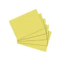 herlitz Karteikarten A7 10,6 x 7,5 cm, liniert, gelb, 100 Stück, für Schule, Studium & Büro