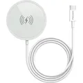 PEDEA Wireless magnetic Charging Pad 15W - USB-C, silber/weiß - Weiß/Silber