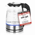 EMERIO Glas Wasserkocher mit 1.7 Liter Volumen | 2200 Watt | blaue LED Innenbeleuchtung | 360° Basis | SIEGER Preis/Leistung Haus & Garten Test | bestes Borosilikatglas | Auto Off | WK-119988.7