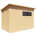 Bertilo Gerätehaus Pent Modern 4 Natur 306 cm x 202 cm FSC®