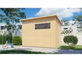 Gartenhaus BERTILO Pent Modern 4, in verschiedenen Farben , beige (natural), ohne Fußboden, ohne Dacheindeckung, Massivholz, Gartenhäuser, Gartenhaus, mit hohen Seitenwänden und einer 1,88 m hohen Doppeltür