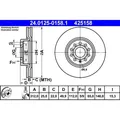 2x ATE 24.0125-0158.1 Bremsscheibe Ø312mm für VW SEAT AUDI SKODA Voll