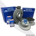 ATE Bremsscheiben + Beläge vorne + hinten für VW Golf 7 + Touran 5T + T-Roc