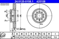 2x ATE 24.0125-0158.1 Bremsscheibe für AUDI SEAT SKODA VW