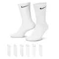 Nike Herren Everyday Cushion Crew Socken, 6er pack, White/Black, M