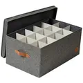 STORE IT Weihnachtskugelbox in Grau - (B)58 x (H)25 x (T)36 cm