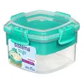 6 Stück- Sistema Lunchbox Snacks/Zwei-Ebenen Container ToGo, 400ml - Mintfarben