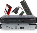 RED OPTICUM AX Atom 4K UHD digitaler Satellitenreceiver mit PVR Aufnahmefunktion - alphanumerisches Display / HDMI / 2X USB 2.0 / RJ45 LAN-Ethernet Port / Coaxial Audio Out / 12V Netzteil