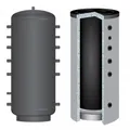 TWL Pufferspeicher Typ P 800 Liter Isolierung A Muffenanordnung 180° Heizung