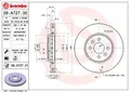 2x BREMBO Bremsscheibe Vorderachse u.a. für DACIA, RENAULT