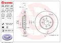 2x BREMBO 09.A727.31 Bremsscheibe