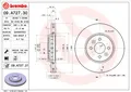 2 x BREMBO 09.A727.31 Bremsscheibe für DACIA,RENAULT