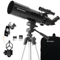Celestron 22030 Travel Scope Portable Refractor Telescope with 80mm Lens, Fully-Coated Glass Optics, Bonus Astronomy Software Package and Digiscoping Smartphone Adapter