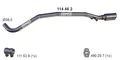 ERNST Abgasrohr 114462 für SKODA VW UP CITIGO mit Endrohrblende 121 122 BL1 BL2