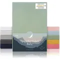 Laleni Jersey Spannbettlaken Laufgitter 6-eckig 100x115 cm - , 100% Baumwolle, atmungsaktives Spannbetttuch für Baby, 135 g/m2, Summer Green - grün - Grün
