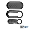 AUTO SCHLÜSSEL SCHALE SCHWARZ + Tastenfeld für Fiat 500 Punto Doblo Cover Hülle