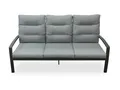 Gartensofa outdoor 3-sitzig BONDINO BHT 210x85x109 cm grau