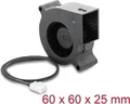 Delock Radiallüfter / Lüftergebläse 12 V DC 60 x 60 x 25 mm mit 3-Pin Lüfteranschluss, schwarz (67492)
