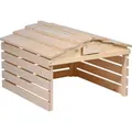 dobar Mähroboter-Garage, BxTxH: 78,5x74x52,5 cm, für Mähroboter, mit abnehmbarem Dach, Fichte, natur beige