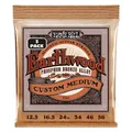 Ernie Ball Earthwood Custom Medium Phosphor Bronze Akustik-Gitarrensaiten, 3er-Pack, Stärke 12.5-56