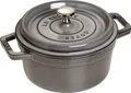Staub Guss Cocotte, rund Graphitgrau 18 cm