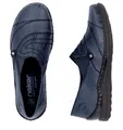RIEKER Damen Slipper Kunstleder Komfort & Bequem Leicht Blau Größe: 39