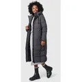 Marikoo Winterjacke Nadeshikoo XIV extra langer Winter Mantel gesteppt grau L (40)