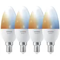 4 x LED Smart+ Kerzen 4,9W =40W E14 matt 470lm CCT 2700K-6500K Dimmbar Bluetooth