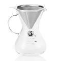 Coffee Fox® Kaffee-Zubereiter – Cold Brew – Kanne; Pour Over & Karaffe mit Dauerfilter aus Edelstahl – Perfekte Kaffeezubereitung für aromatischen Genuss (Mit Griff)