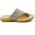 Gabor 03-700 Schuhe Damen Pantoletten Zehentrenner Nubuk, Schuhgröße:39, Farbe:Grau - Grau - 39
