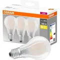 OSRAM LED Base Classic A LED Lampe matt (ex 60W) 7W / 2700K Warmweiß E27 3er Pack, E27