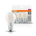 Glühbirne OSRAM LED Base Classic A LED Lampe matt 7W/2700K Warmweiß E27 3er Pack