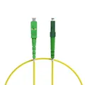 nexinex - 0,5m Glasfaserkabel LC/APC auf SC/APC Patchkabel | LWL Simplex Singlemode OS2 FTTH Glasfaser Lichtwellenleiter Kabel