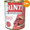 Rinti Kennerfleisch mit Rind Hunde Nassfutter getreidefrei 24 x 800 g
